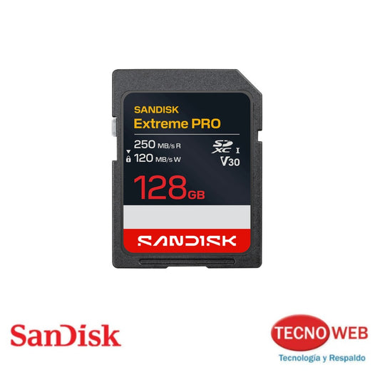 Memoria SD sandisk etreme pro 128 250mbs
