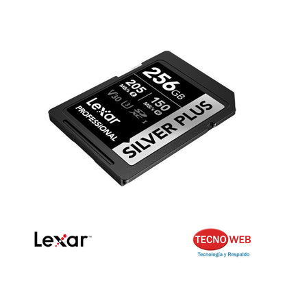 Tarjeta De Memoria SD XC 256 Gb Lexar Silver Plus