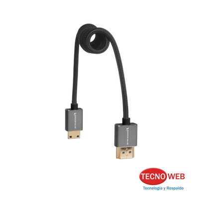 Cable Mini HDMI a HDMI Rulo de 30 A 60 Cm 4k  Kondor Blue