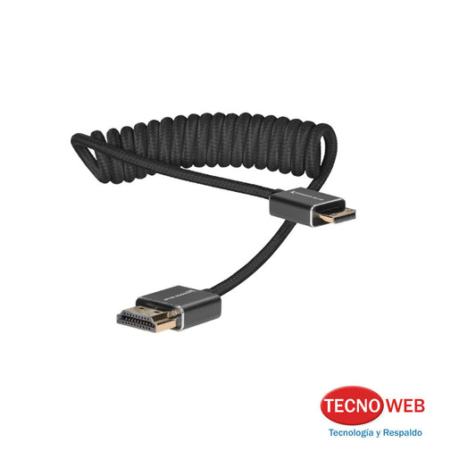 Cable Mini HDMI a HDMI Rulo de 30 A 60 Cm 4k  Kondor Blue