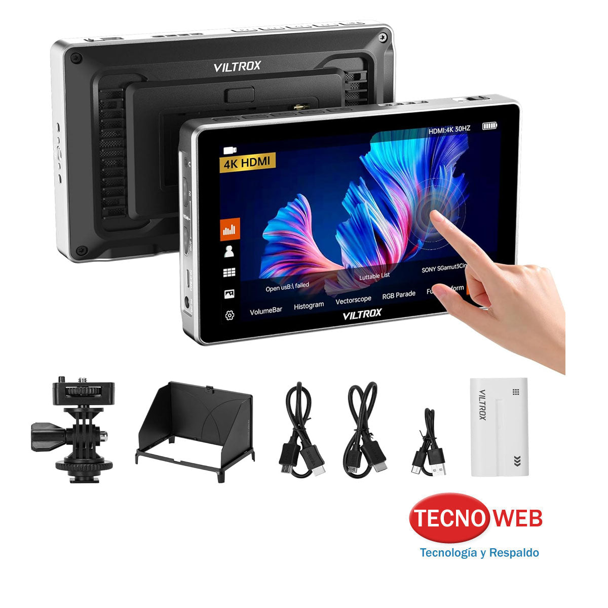 Monitor Táctil IPS de 7'' 4K con HDMI para Cámaras Viltrox DC-L1
