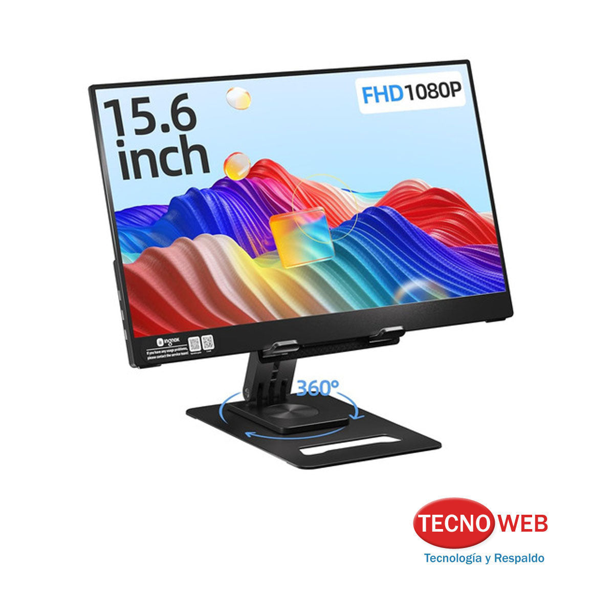 Monitor Portátil  15.6  Full HD IPS USB-C Y Mini HDMI Con Soporte 360