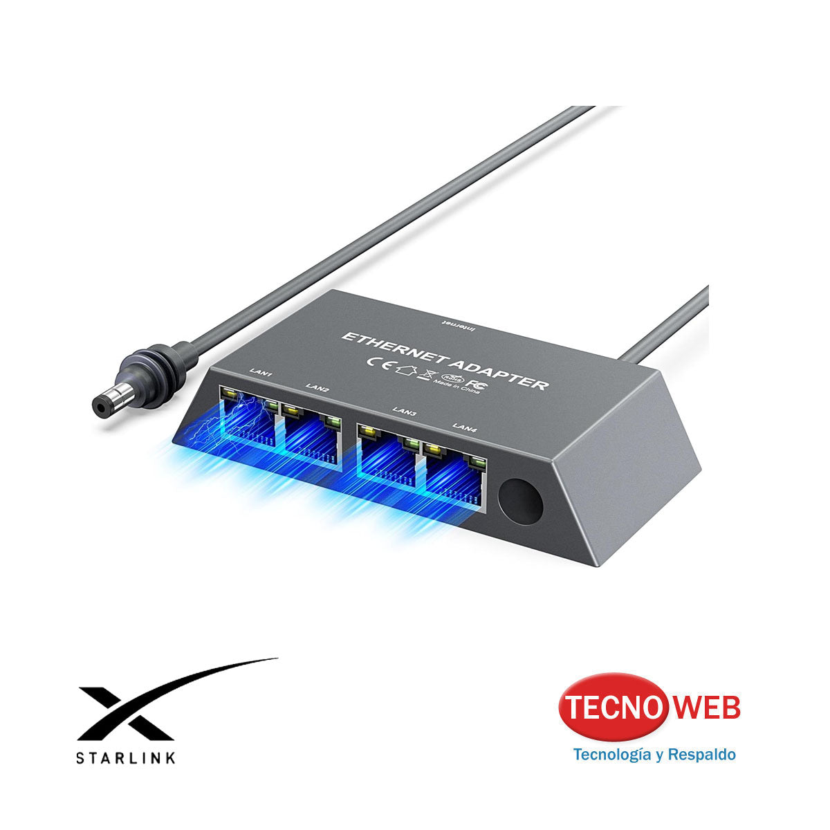 Adaptador Ethernet para Puertos LAN Starlink Gen3 Mini 4 Gig