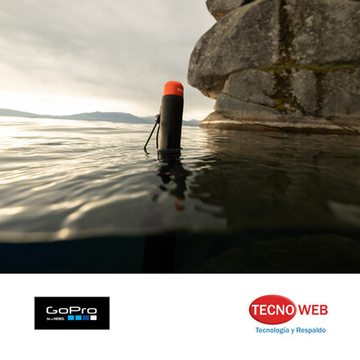 Grip de Mano Flotador extensible hasta 80 Cm con Tornillo 1/4 GoPro Floating