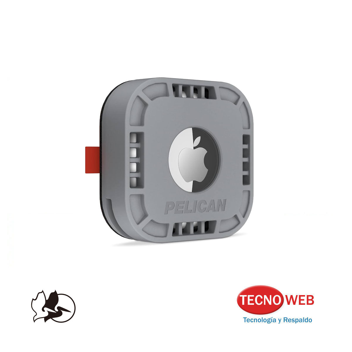 Soporte Adhesivo Para Airtag Pelican Super Resistente Gris