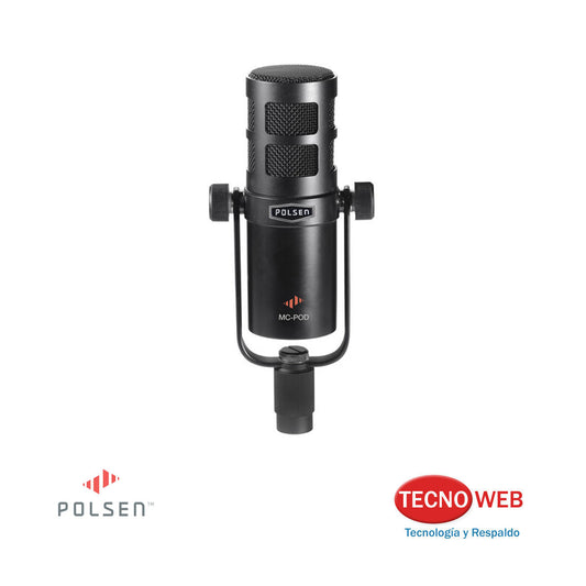Micrófono Dinámico para Podcast Polsen MC-POD Canon XLR