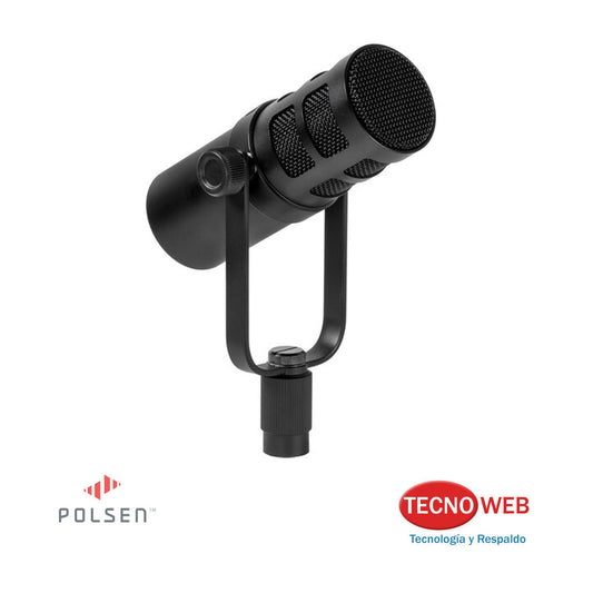 Micrófono Dinámico para Podcast Polsen MC-POD Canon XLR