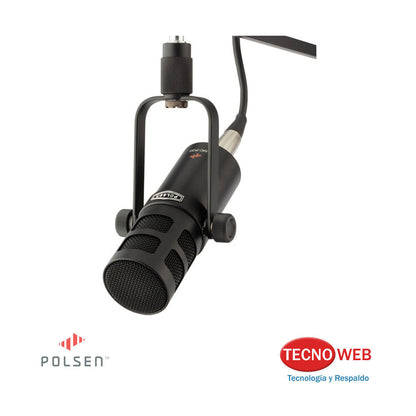 Micrófono Dinámico para Podcast Polsen MC-POD Canon XLR