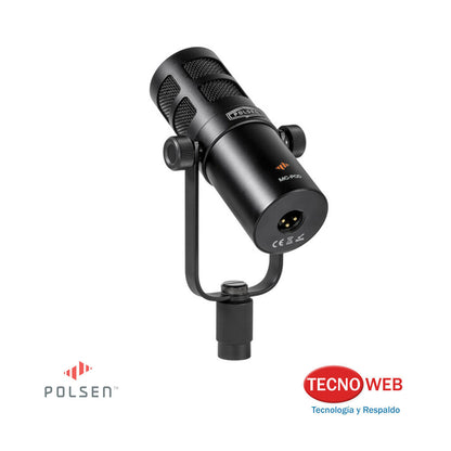 Micrófono Dinámico para Podcast Polsen MC-POD Canon XLR