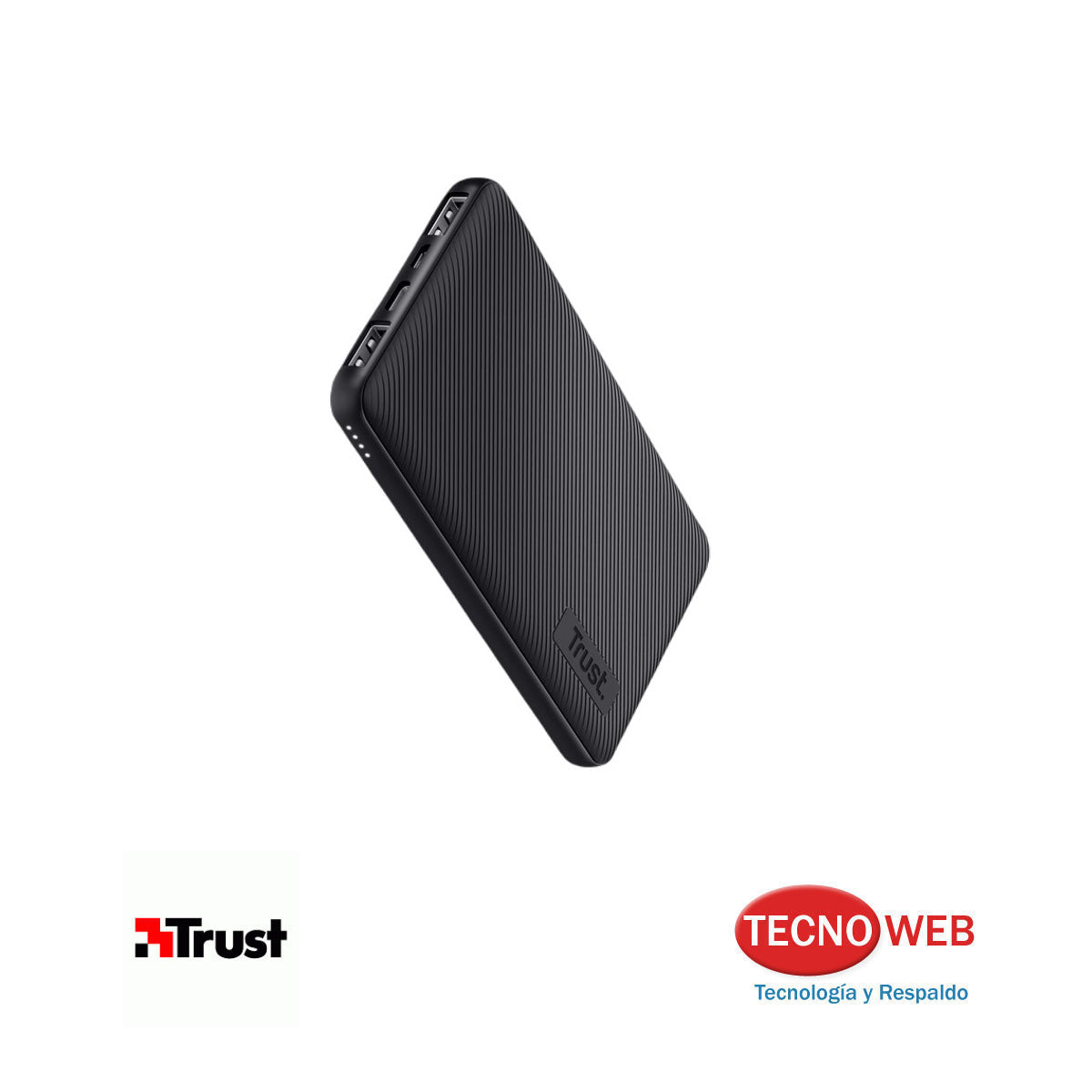 Power Bank 10.000 mAh Trust Primo USB-C Micro-USB Y USB Negro