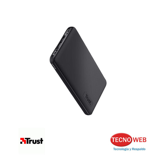 Power Bank 10.000 mAh Trust Primo USB-C Micro-USB Y USB Negro