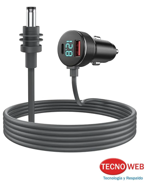 Cargador 12v de Auto para Starlink Mini USB-C a USB-C 3 Mts