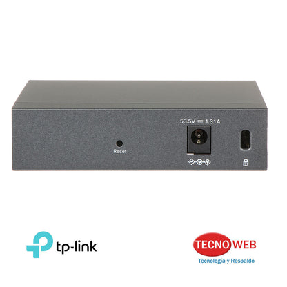 Switch Gigabit 5 Puertos (4 Poe+) 65W TP-link TL-SG105PE