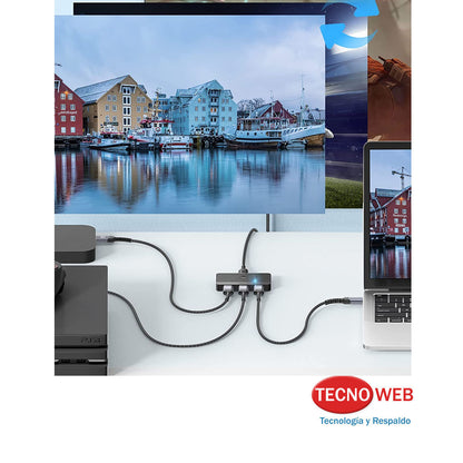 Switch HDMI 3 Entradas 1 Salida 4k  60hz