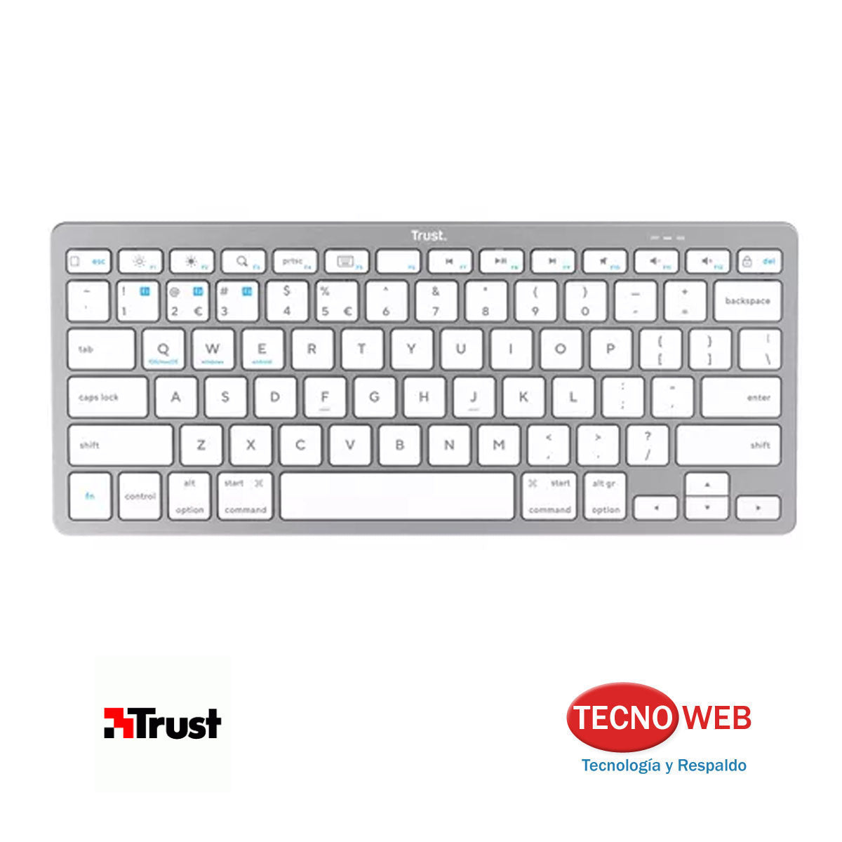 Teclado Corto Inalámbrico Bluetooth Para Mac Trust
