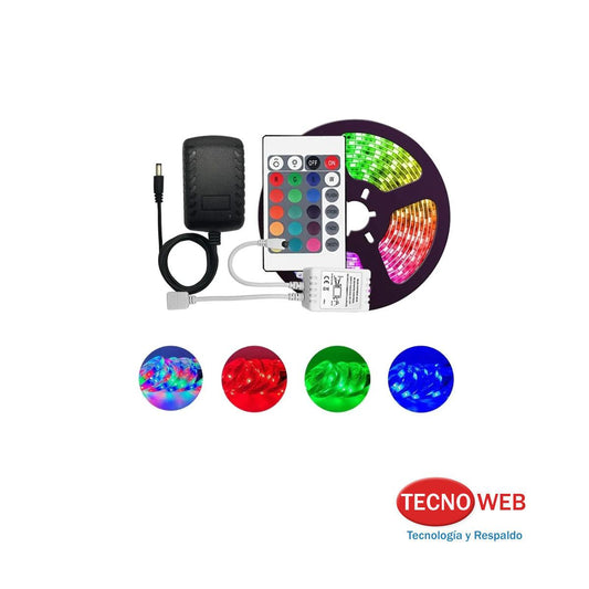 Tira Luces Led Wifi Rgb 5m Con Transformador + Control