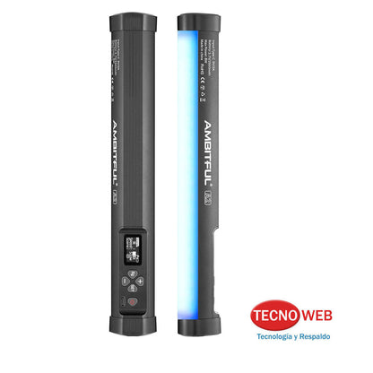 Tubo Led Recargable RGB (Color) Dimerizable Fotografia y Video Ambitful A2