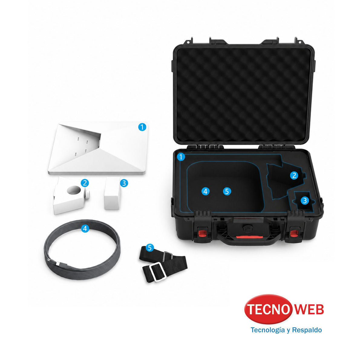 Estuche Rígido impermeable para Antenas Starlink Mini y Accesorios
