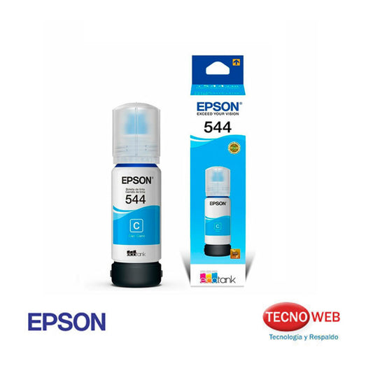 Botella de Tinta Epson 544 Original para Impresoras Epson L3210 L3250 - Cyan