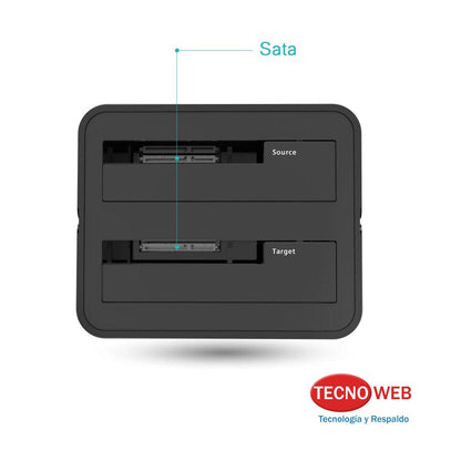 Dock Usb 3.0 Doble Bahia Clonador Discos Sata SSD HDD